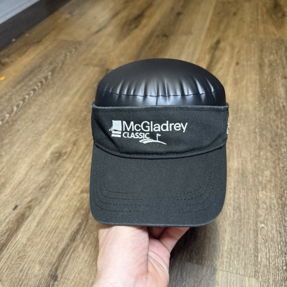Imperial McGladrey‎ Classic Visor Hat Black White Golf Pickleball Sea Island